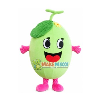 Cyan Cantaloupe Mascot Costume Cyan Cantaloupe Mascot Costume