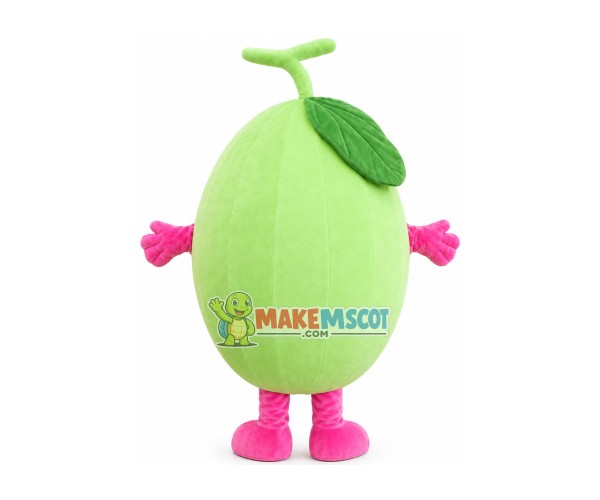 Cyan Cantaloupe Mascot Costume Cyan Cantaloupe Mascot Costume
