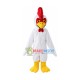 Peaceful White Chicken Mascot Costume Peaceful White Chicken Mascot Costume