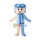 Blue Beret Boy Mascot Costume Blue Beret Boy Mascot Costume