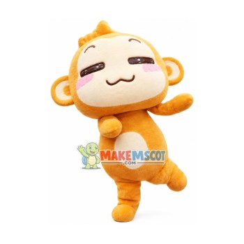 Enjoying Happy Yoyo Monkey Mascot Costume Enjoying Happy Yoyo Monkey Mascot Costume
