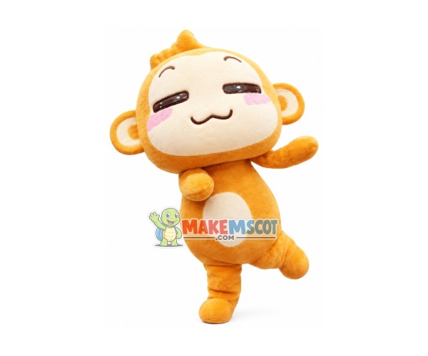 Enjoying Happy Yoyo Monkey Mascot Costume Enjoying Happy Yoyo Monkey Mascot Costume