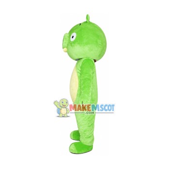 Cartoon Green Pig Mascot Costume Cartoon Green Pig Mascot Costume