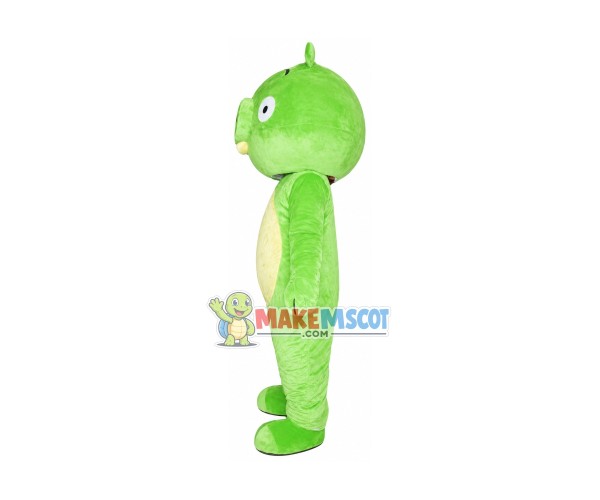 Cartoon Green Pig Mascot Costume