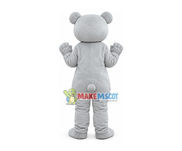 Friendly Gray Bear Mascot Costume Friendly Gray Bear Mascot Costume