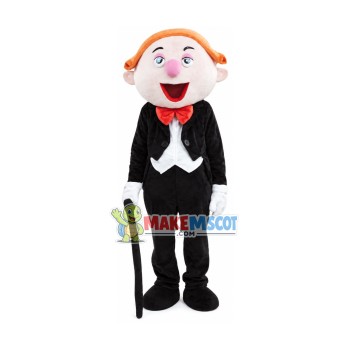 Foreign Gentleman Butler Mascot Costume Foreign Gentleman Butler Mascot Costume