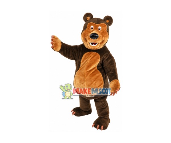 Brown Bear Misha Mascot Costume Brown Bear Misha Mascot Costume