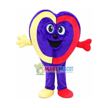Half Of Purple Apple Mascot Costume