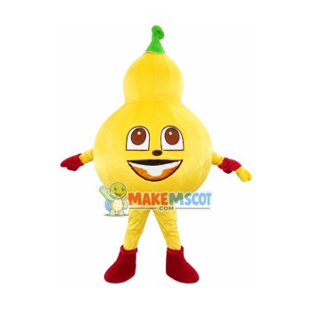 The Vibrant Golden Gourd Mascot Costume