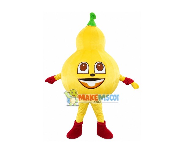 The Vibrant Golden Gourd Mascot Costume