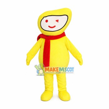 Scarf Mango Man Mascot Cartoon Costume Scarf Mango Man Mascot Cartoon Costume