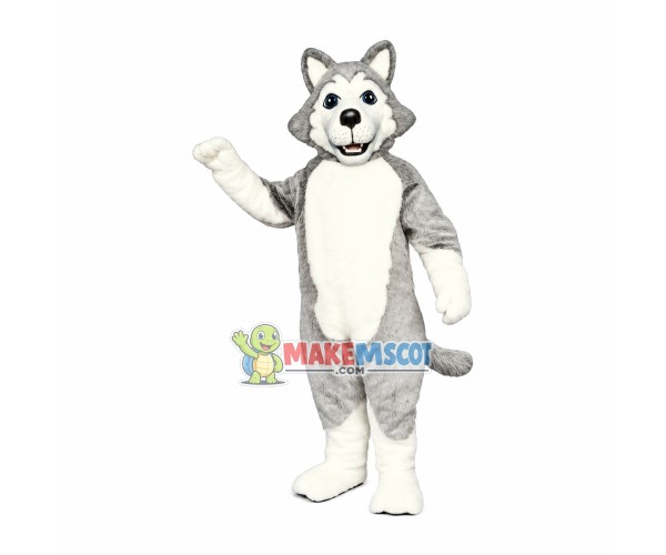 Gray Old Wolf Mascot Costume Gray Old Wolf Mascot Costume