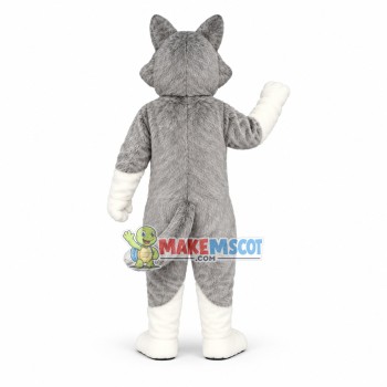 Gray Old Wolf Mascot Costume Gray Old Wolf Mascot Costume