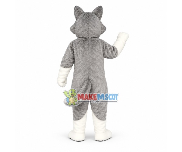 Gray Old Wolf Mascot Costume