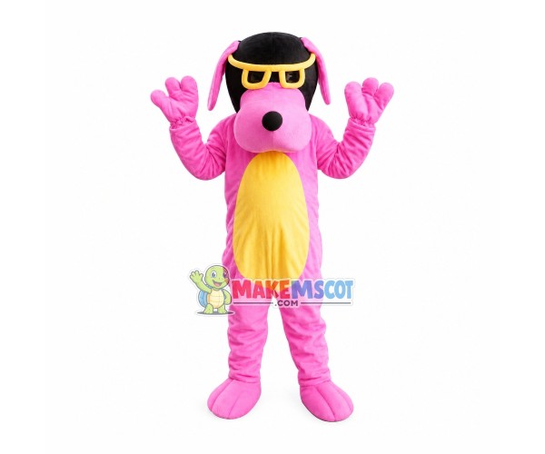 Celebration Glasses Dog Mascot Costume Celebration Glasses Dog Mascot Costume