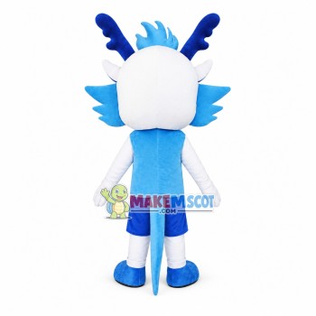 Memorial Cartoon Blue Dragon Mascot Costume Memorial Cartoon Blue Dragon Mascot Costume
