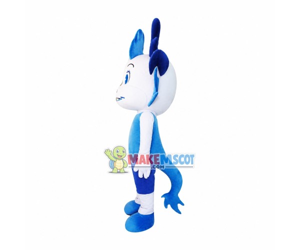 Memorial Cartoon Blue Dragon Mascot Costume Memorial Cartoon Blue Dragon Mascot Costume