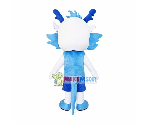 Memorial Cartoon Blue Dragon Mascot Costume Memorial Cartoon Blue Dragon Mascot Costume