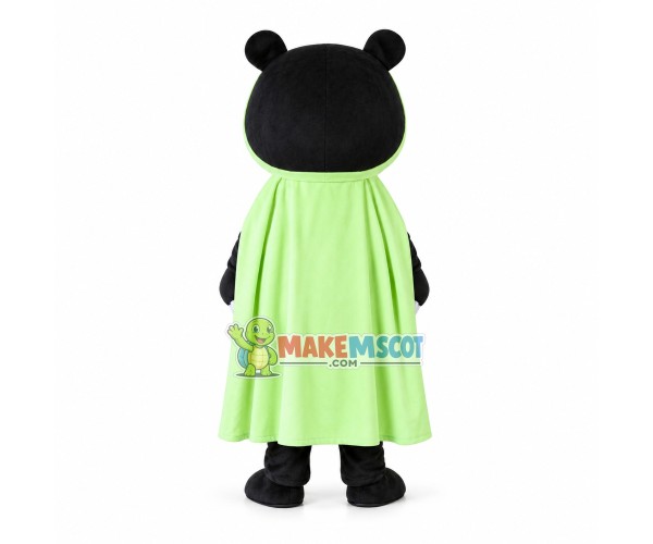 Kumamoto With Green Cloak Mascot Costume Kumamoto With Green Cloak Mascot Costume