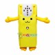 Yellow Air-conditioner Remote Mascot Costume Yellow Air-conditioner Remote Mascot Costume