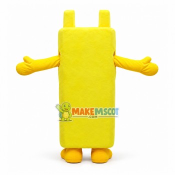 Yellow Air-conditioner Remote Mascot Costume Yellow Air-conditioner Remote Mascot Costume