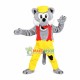 Gray Wolf In Rompers Mascot Costume Gray Wolf In Rompers Mascot Costume