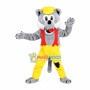 Gray Wolf In Rompers Mascot Costume