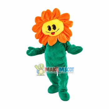Blooming Green Sunflower Mascot Costume