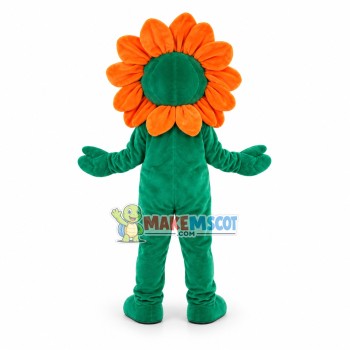 Blooming Green Sunflower Mascot Costume Blooming Green Sunflower Mascot Costume
