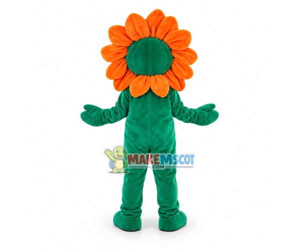 Blooming Green Sunflower Mascot Costume Blooming Green Sunflower Mascot Costume