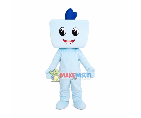 Square Plastic Box Cartoon Mascot Costume Square Plastic Box Cartoon Mascot Costume