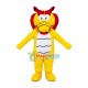 Frozen Yellow Dragon Mascot Costume Frozen Yellow Dragon Mascot Costume