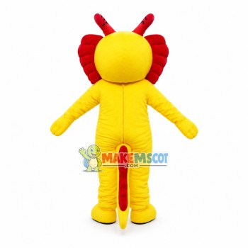 Frozen Yellow Dragon Mascot Costume Frozen Yellow Dragon Mascot Costume