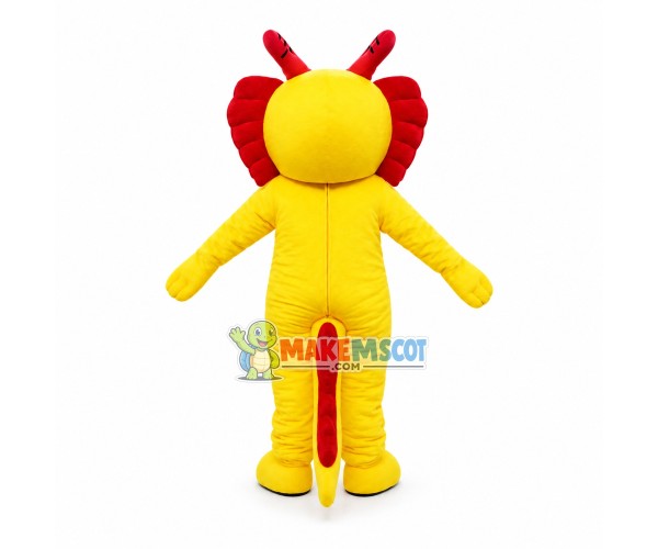 Frozen Yellow Dragon Mascot Costume Frozen Yellow Dragon Mascot Costume