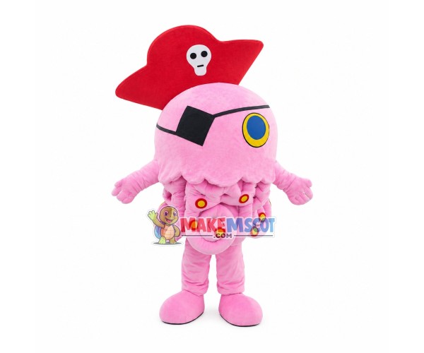 One-eyed Pirate Octopus Mascot Costume One-eyed Pirate Octopus Mascot Costume