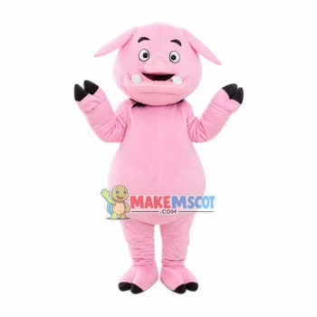 Adult Sharp Teeth Pig Mascot Costume Adult Sharp Teeth Pig Mascot Costume