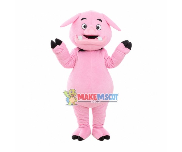 Adult Sharp Teeth Pig Mascot Costume Adult Sharp Teeth Pig Mascot Costume