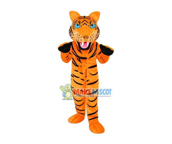 Blue Eyes Tiger Mascot Costume Blue Eyes Tiger Mascot Costume