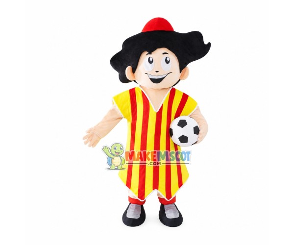 Brazilian Football Boy Mascot Costume Brazilian Football Boy Mascot Costume