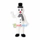 Plaid Scarf Snowman Mascot Costume Plaid Scarf Snowman Mascot Costume