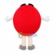 Red M Chocolate Bean Mascot Costume