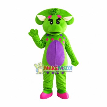 Barney & Friends Green Dinosaur Mascot Costume