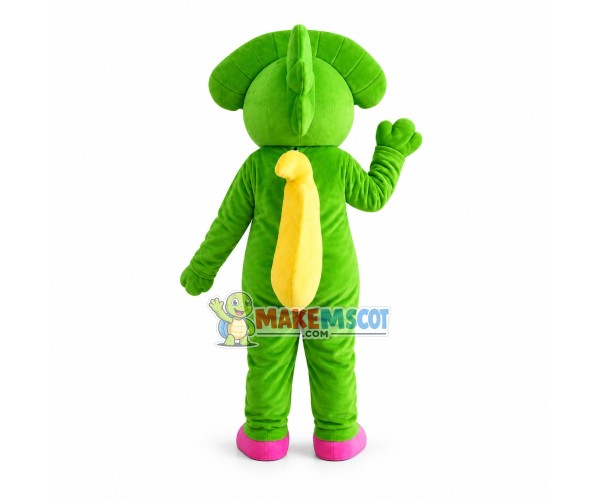 Barney & Friends Green Dinosaur Mascot Costume Barney & Friends Green Dinosaur Mascot Costume