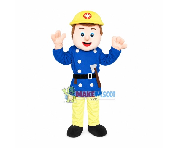 British Blue Sheriff Mascot Costume