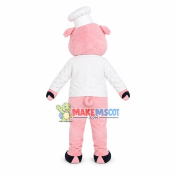 Pastry Division Pig Mascot Costume Pastry Division Pig Mascot Costume