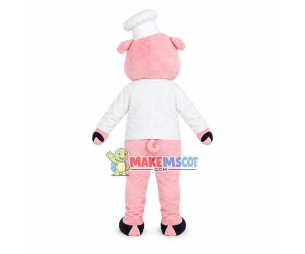 Pastry Division Pig Mascot Costume Pastry Division Pig Mascot Costume