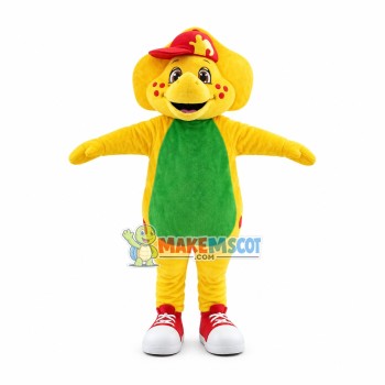 Barney & Friends Yellow Triceratop Mascot Costume Barney & Friends Yellow Triceratop Mascot Costume