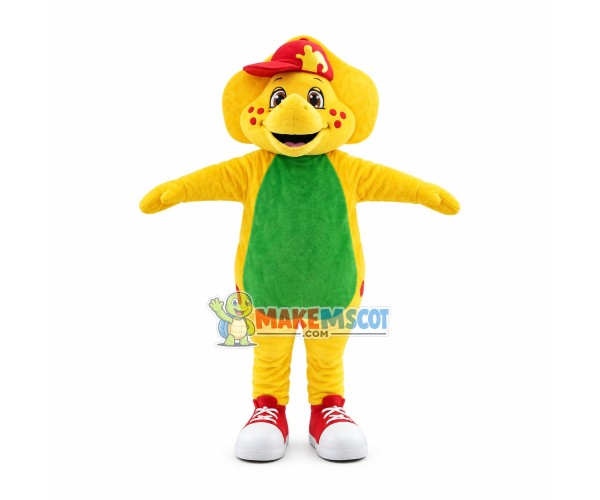 Barney & Friends Yellow Triceratop Mascot Costume Barney & Friends Yellow Triceratop Mascot Costume