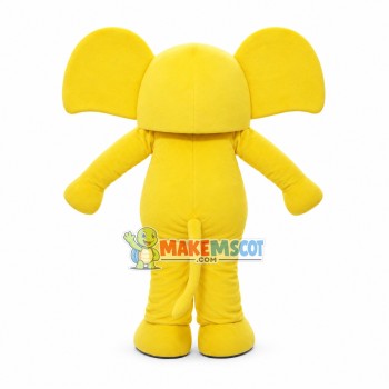Cute Cartoon Yellow Elephant Mascot Costume Cute Cartoon Yellow Elephant Mascot Costume