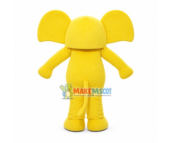 Cute Cartoon Yellow Elephant Mascot Costume Cute Cartoon Yellow Elephant Mascot Costume